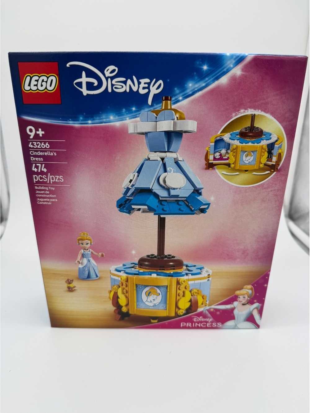 LEGO Disney Princess: Cinderella's Dress (43266) - 474 Pieces-NEW